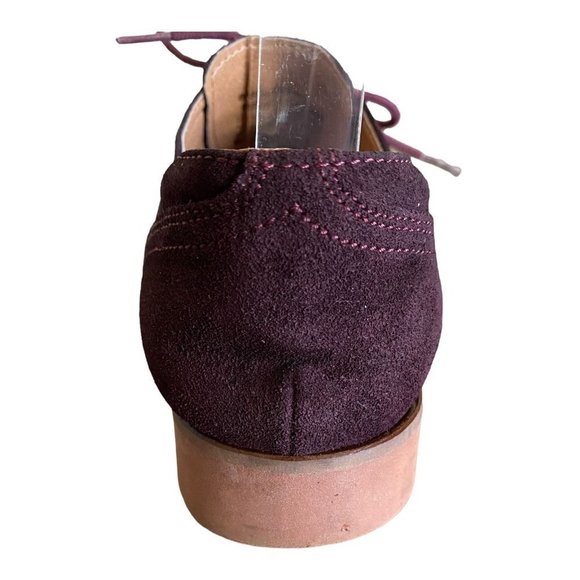 G.H. Bass & Co. "Emmie" Suede Leather Oxford Shoe in Burgundy Womens Sz 6.5M - Picture 7 of 9